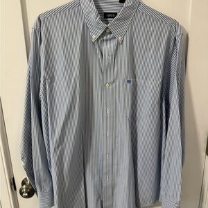 Izod Blue and White Striped Men's Shirt